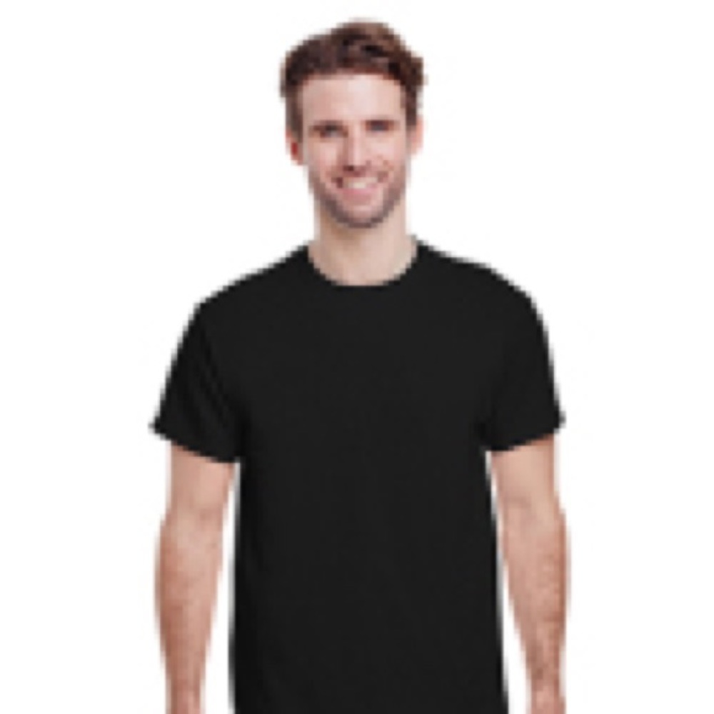 NEW Gildan 100% Cotton Tee Shirt -Black